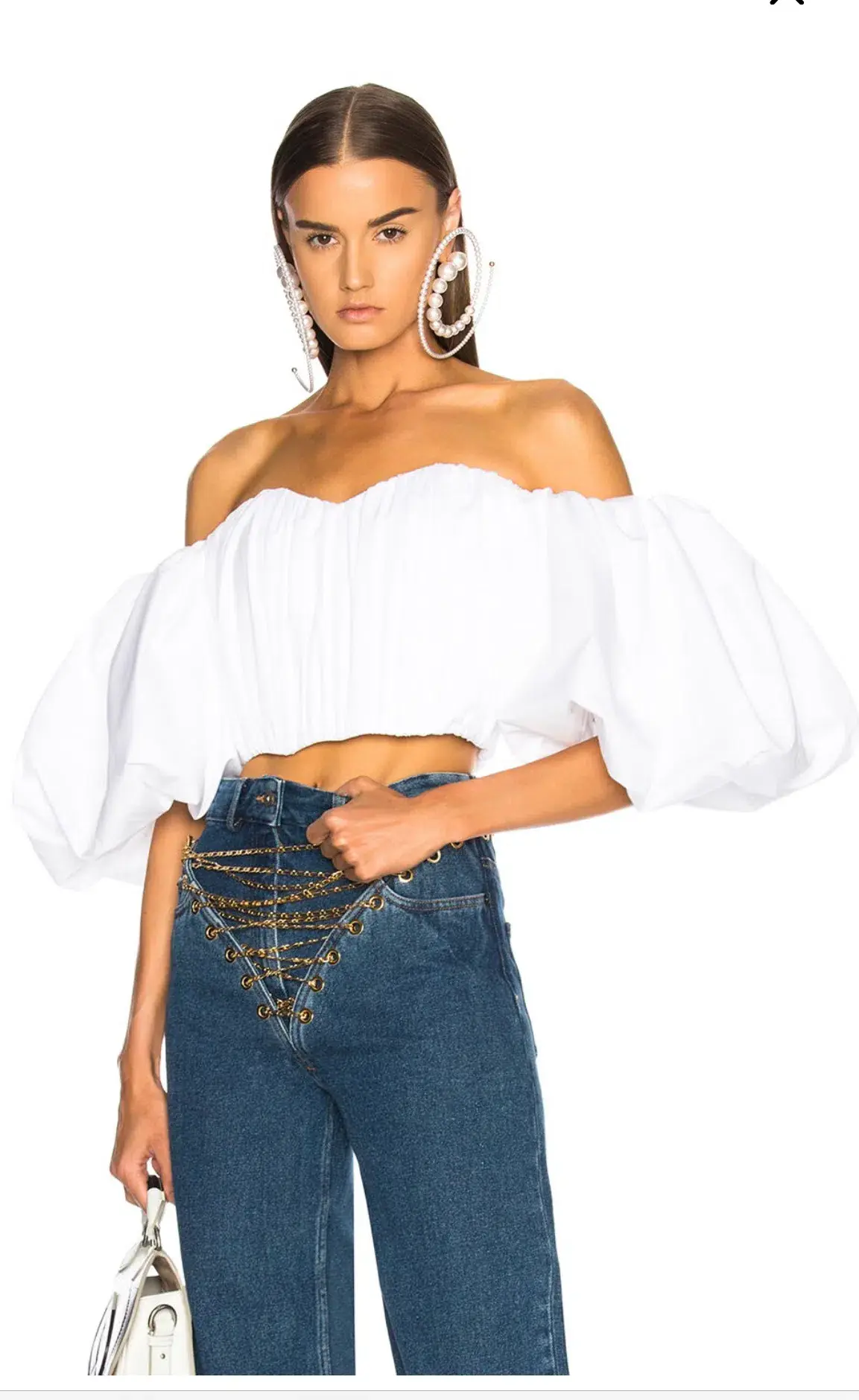 Ellery Bachelorette Rouched Corset Top White Size 10 - Image 4