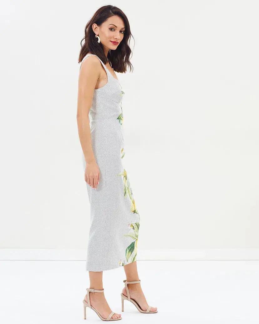 Pasduchas Citrus Brassiere Midi Dress Print Size 10 - Image 2
