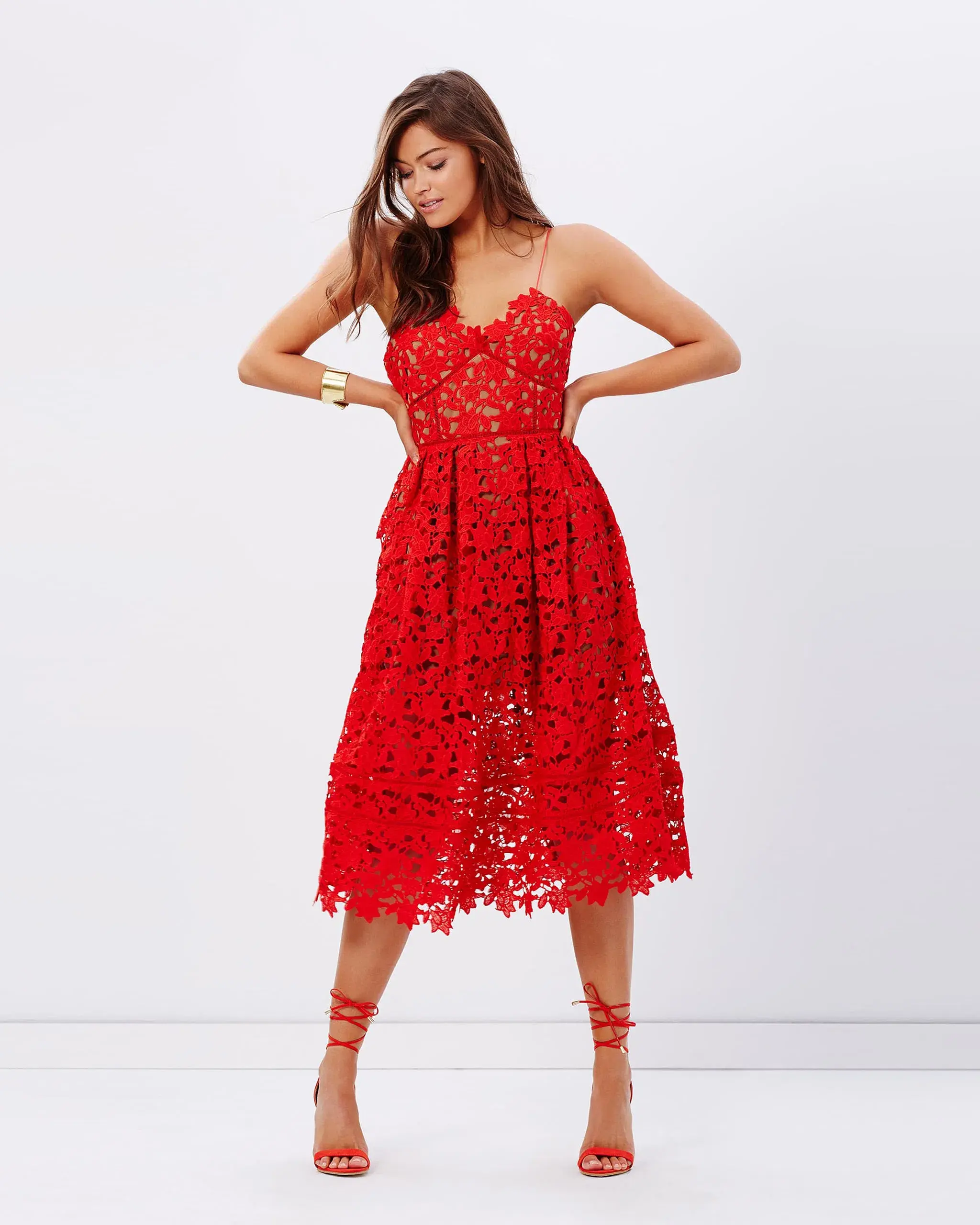 Grace & Hart Bella Flare Dress Red Size 12 - Image 1