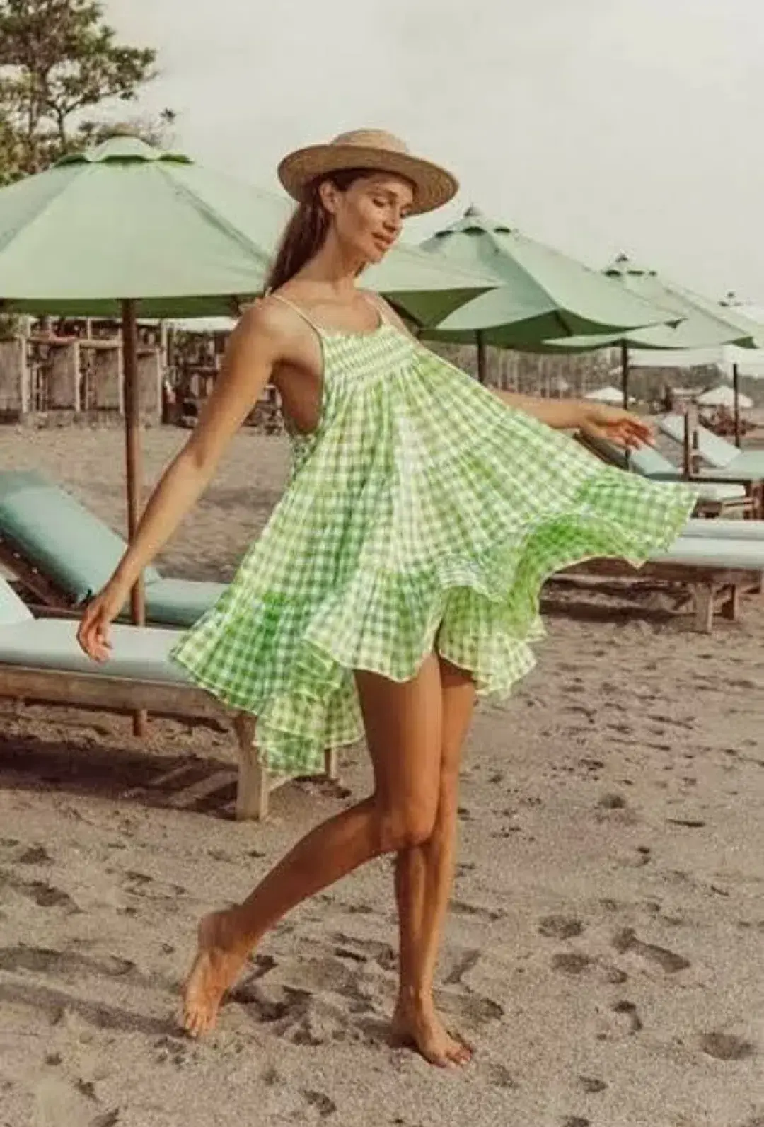 Steele Alfie Mini Dress Green Size 10 - Image 2