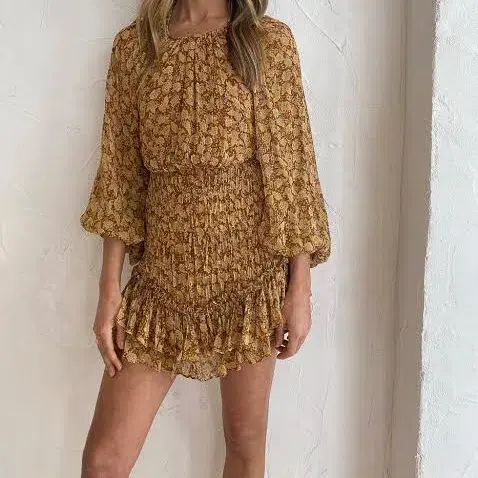 Shona Joy Sunset Cut Out Backless Mini Dress Print Size 10 for rent on The Volte - main image