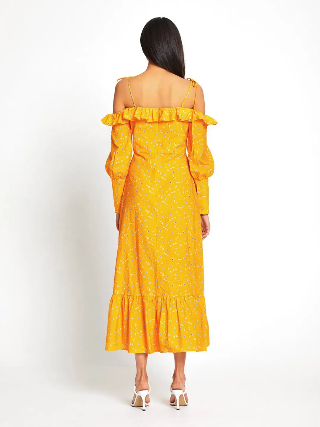 Alice McCall Limonata Midi Dress Apricot Size 8  for rent on The Volte - main image