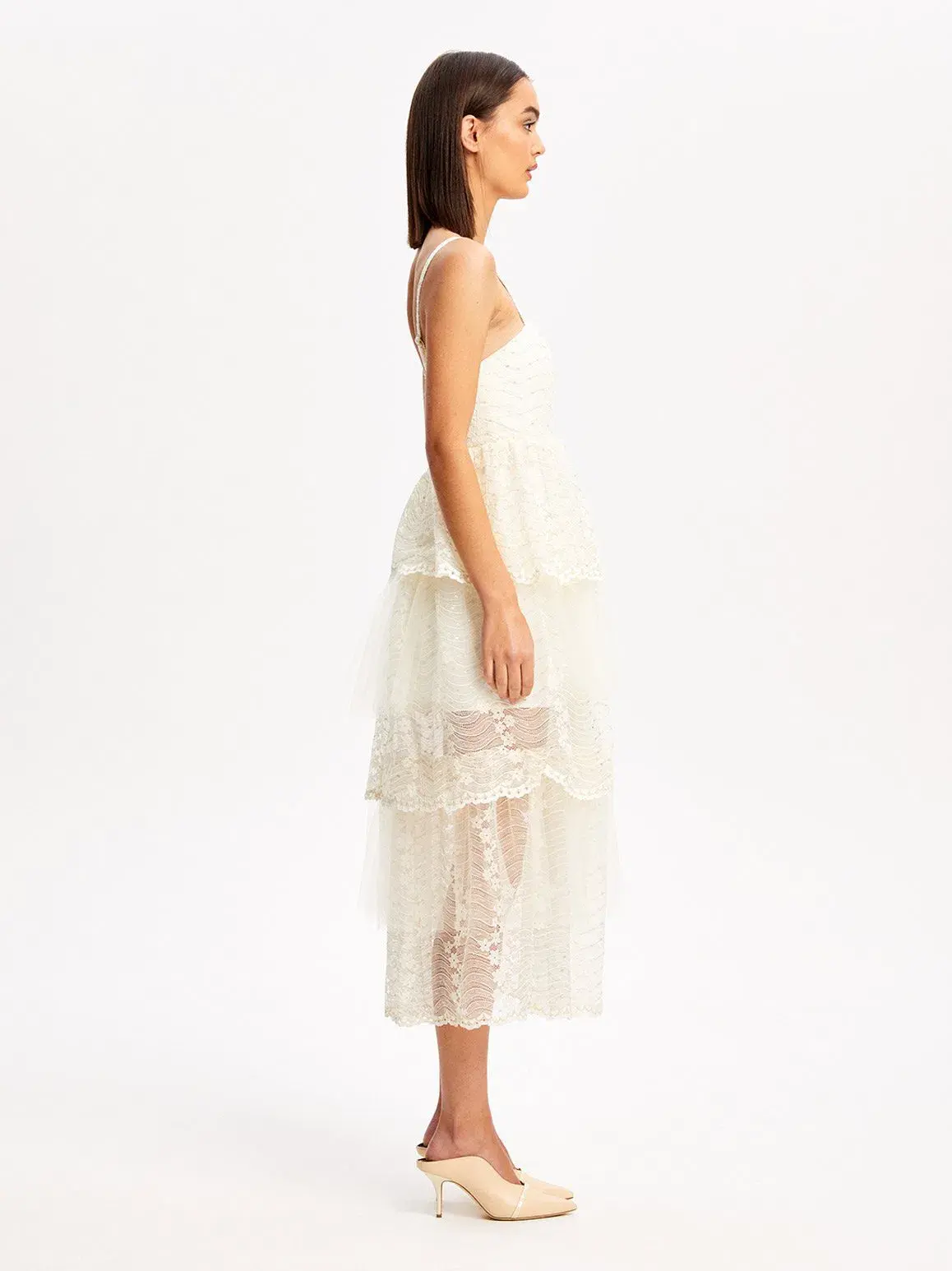 Alice McCall Creme Moonstruck Midi Dress Cream Size 8  - Image 5