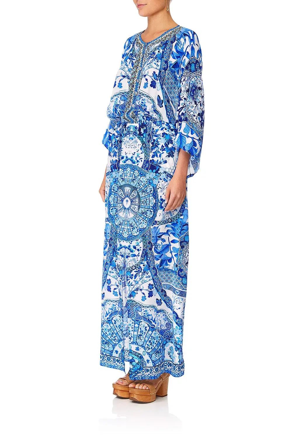 Camilla Split Pocket Dress Eternity's Empire Blue Size L - Image 2