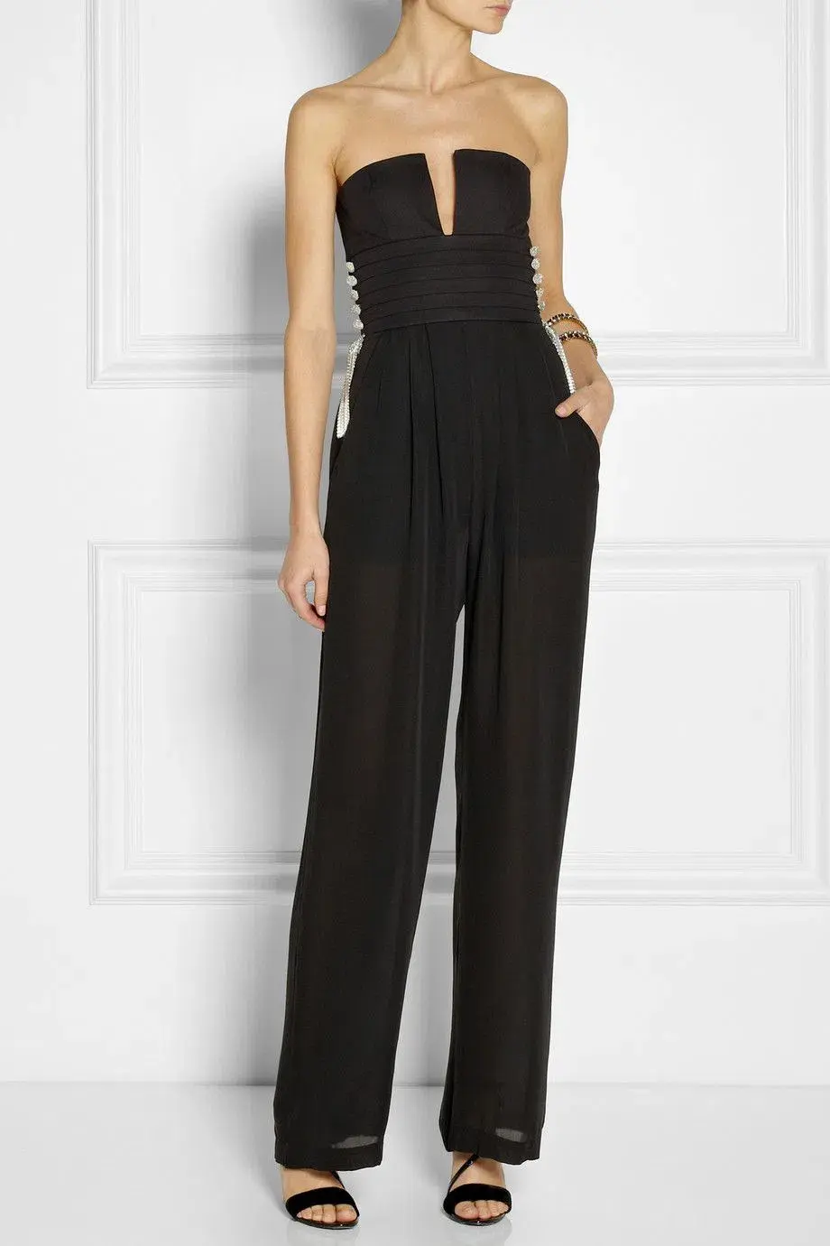 Sass and Bide All About The Bass Silk Jumpsuit Black Size 8 - Image 1