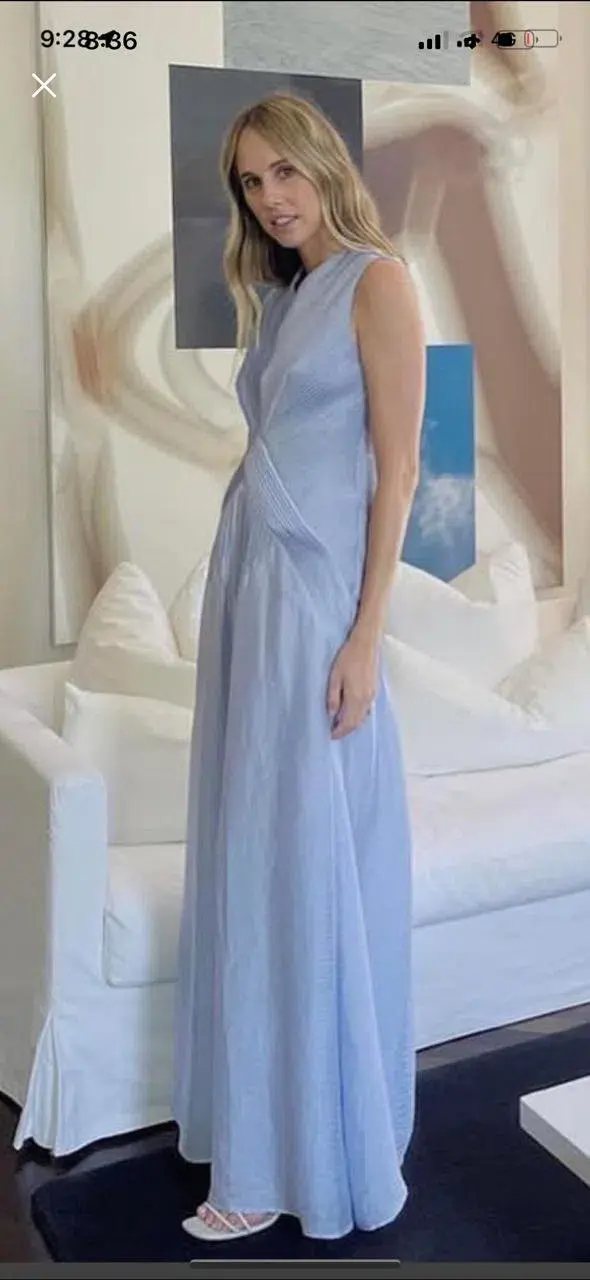 Rachel Gilbert Coda Maxi Dress Blue Size 8 - Image 1