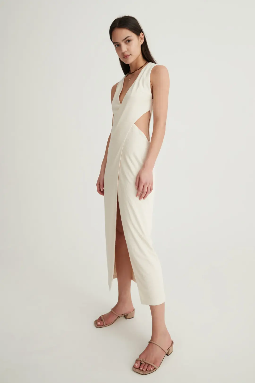 Hansen & Gretel Zenith Dress Sand Size 6 for rent on The Volte - main image