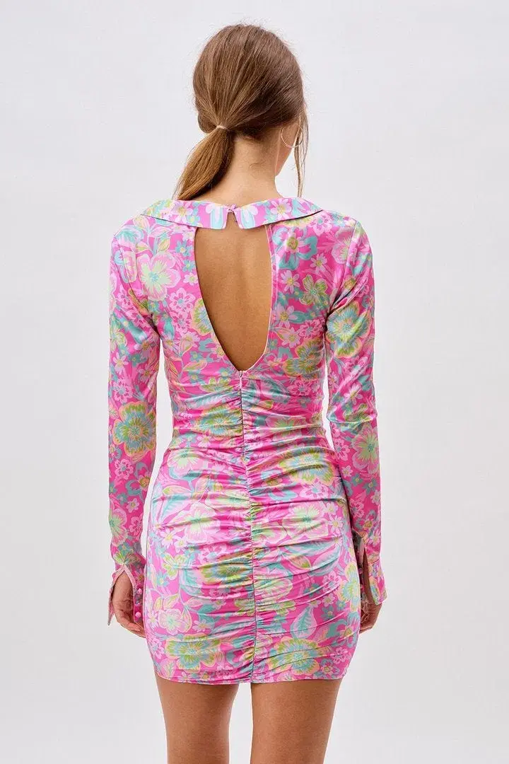 For Love and Lemons Julien Mini Dress Pink Size 10 for rent on The Volte - main image