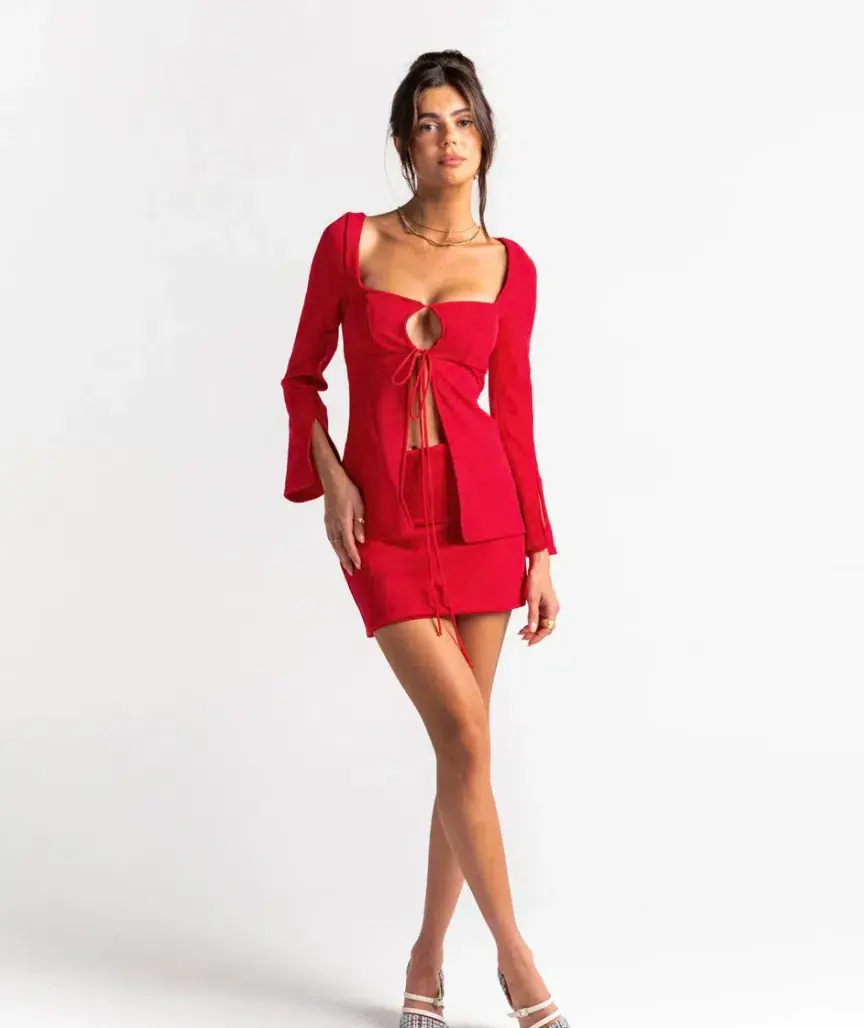 Arcina Ori Selena Set Red Size 8 for rent on The Volte - main image