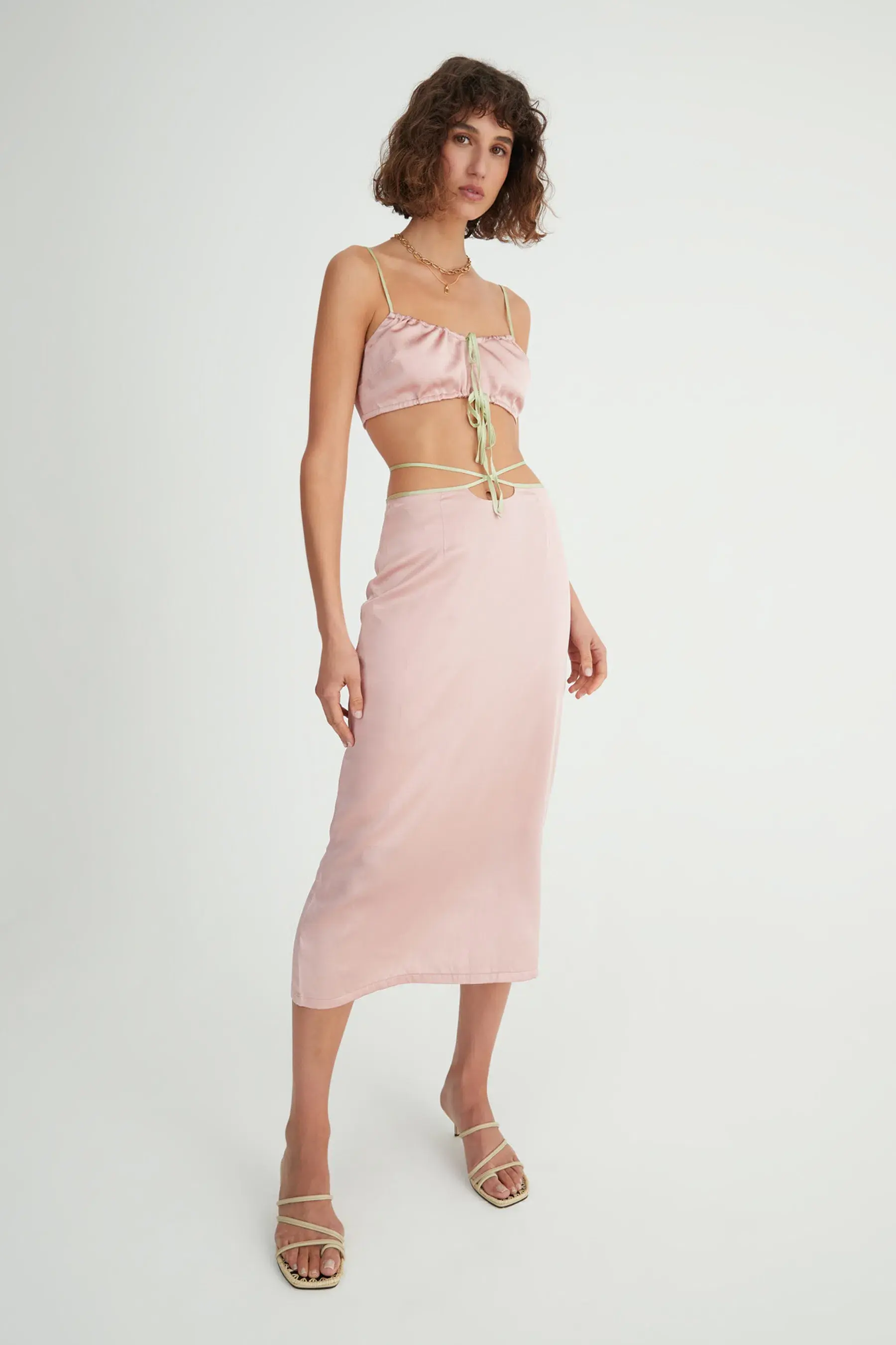 Hansen & Gretel Cali Top and Mariika Skirt Set Blush Size 8 - Image 3