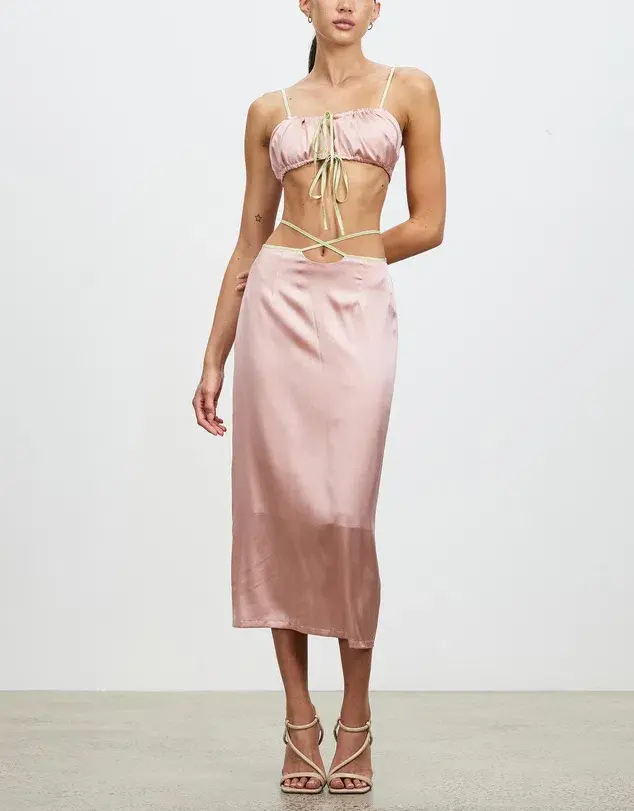 Hansen & Gretel Cali Top and Mariika Skirt Set Blush Size 8 - Image 2