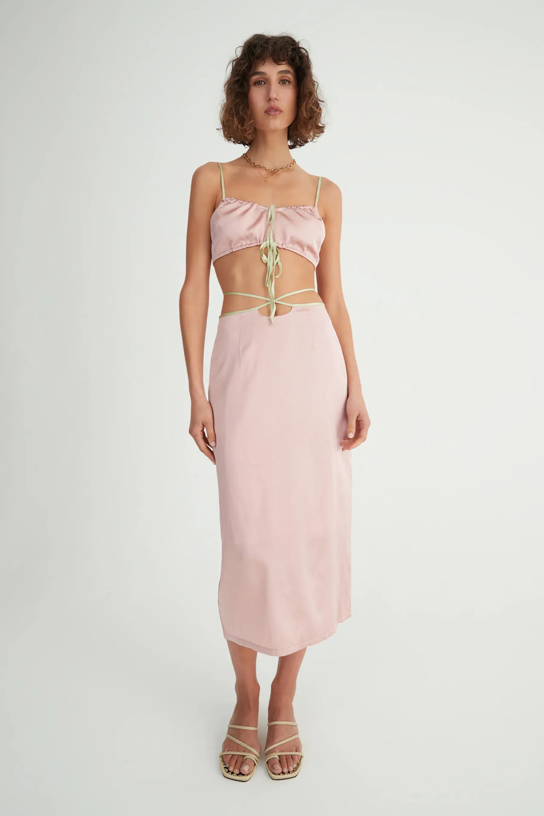 Hansen & Gretel Cali Top and Mariika Skirt Set Blush Size 8 - Image 1