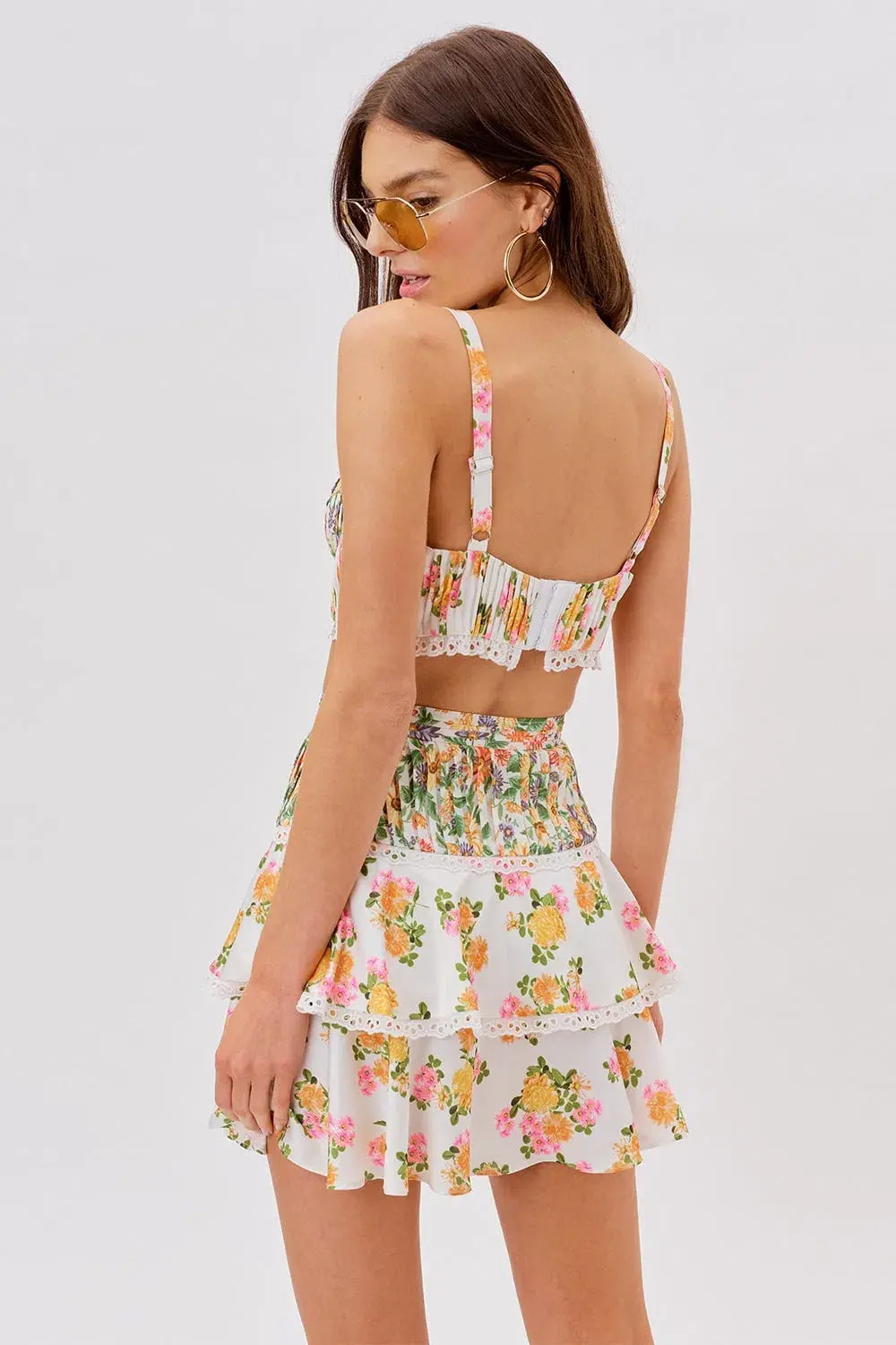 For Love and Lemons Rosalyn Skirt and Top Set Print Size 10 - Image 4
