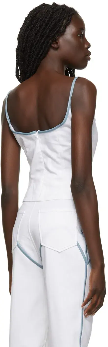Paris Georgia Heart Singlet Tank Top White Size 8 - Image 4