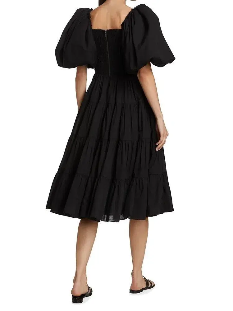 Aje Cherished Midi Dress Black Size 10 - Image 4