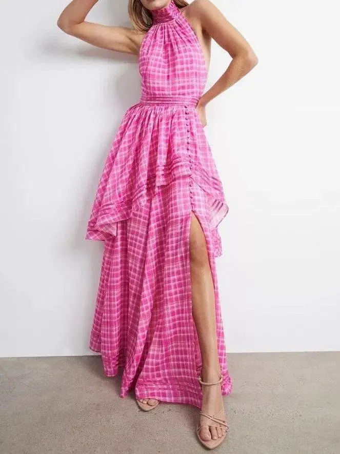 Aje Bungalow Sienna Dress Pink Size 12 - Image 1