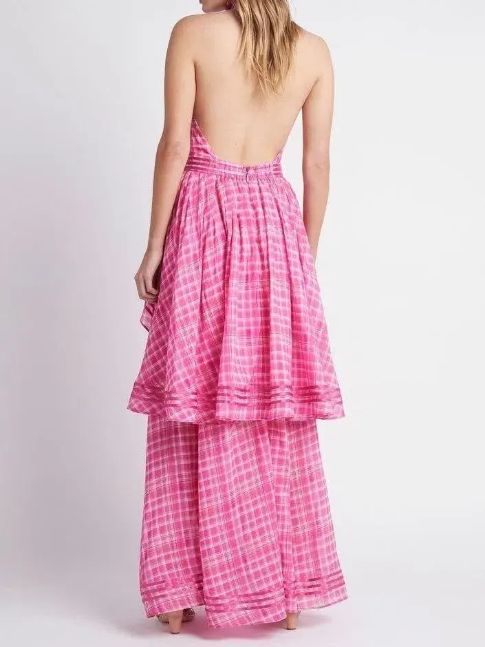 Aje Bungalow Sienna Dress Pink Size 12 - Image 3
