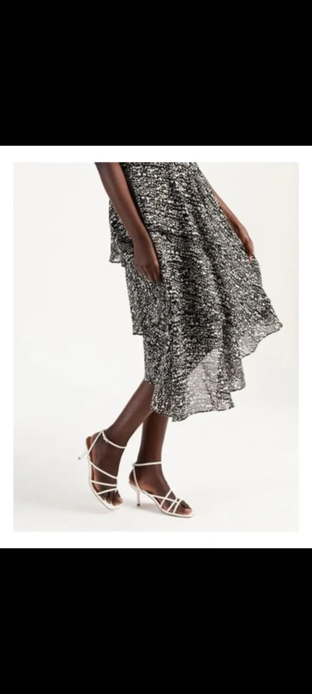 Wayne Cooper Tiered Frill Midi Ggt Dress Droplets Print - Image 6
