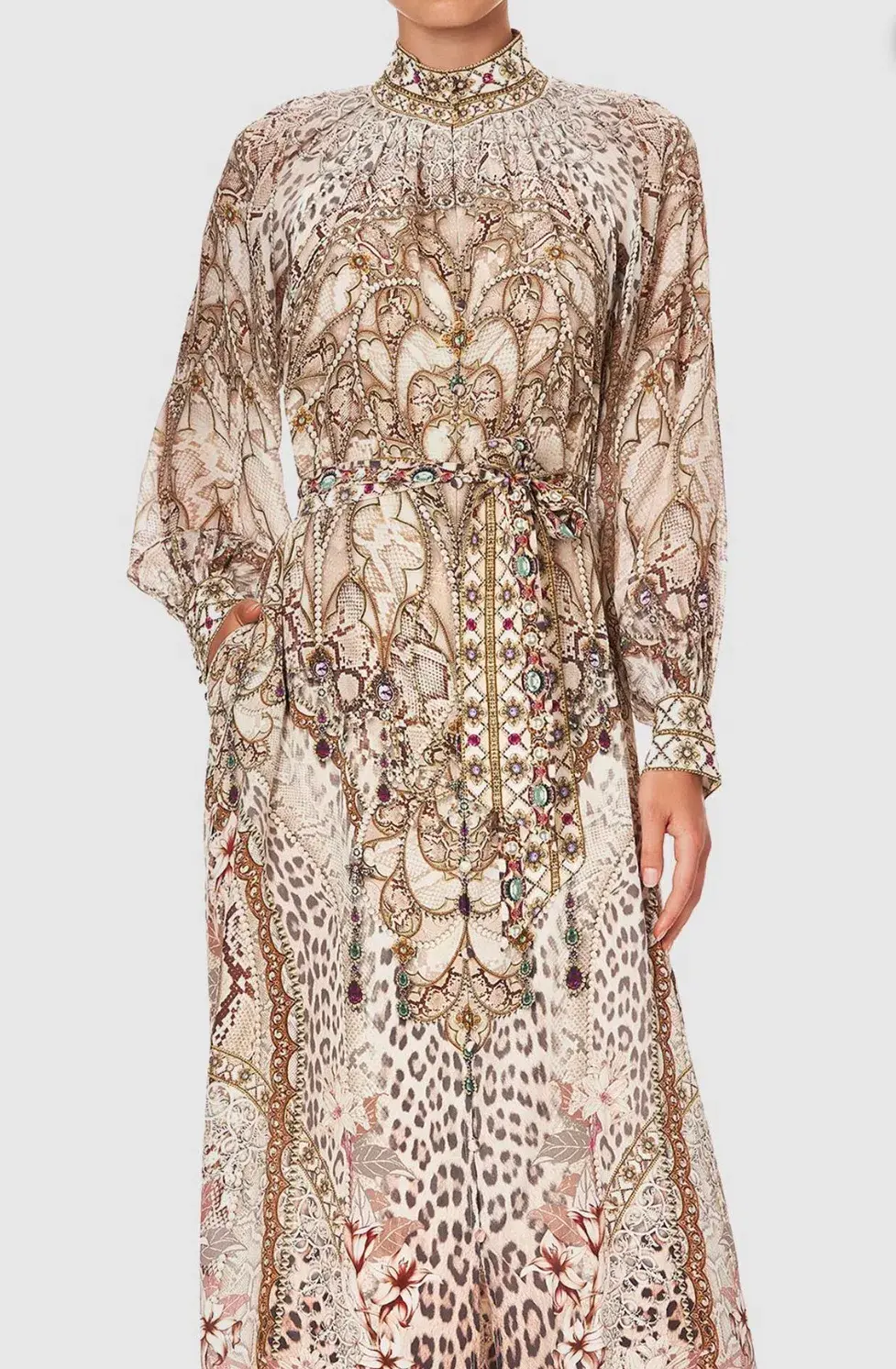 Camilla All is Nouveau Raglan Sleeve Midi Shirt Dress Print Size L - Image 1