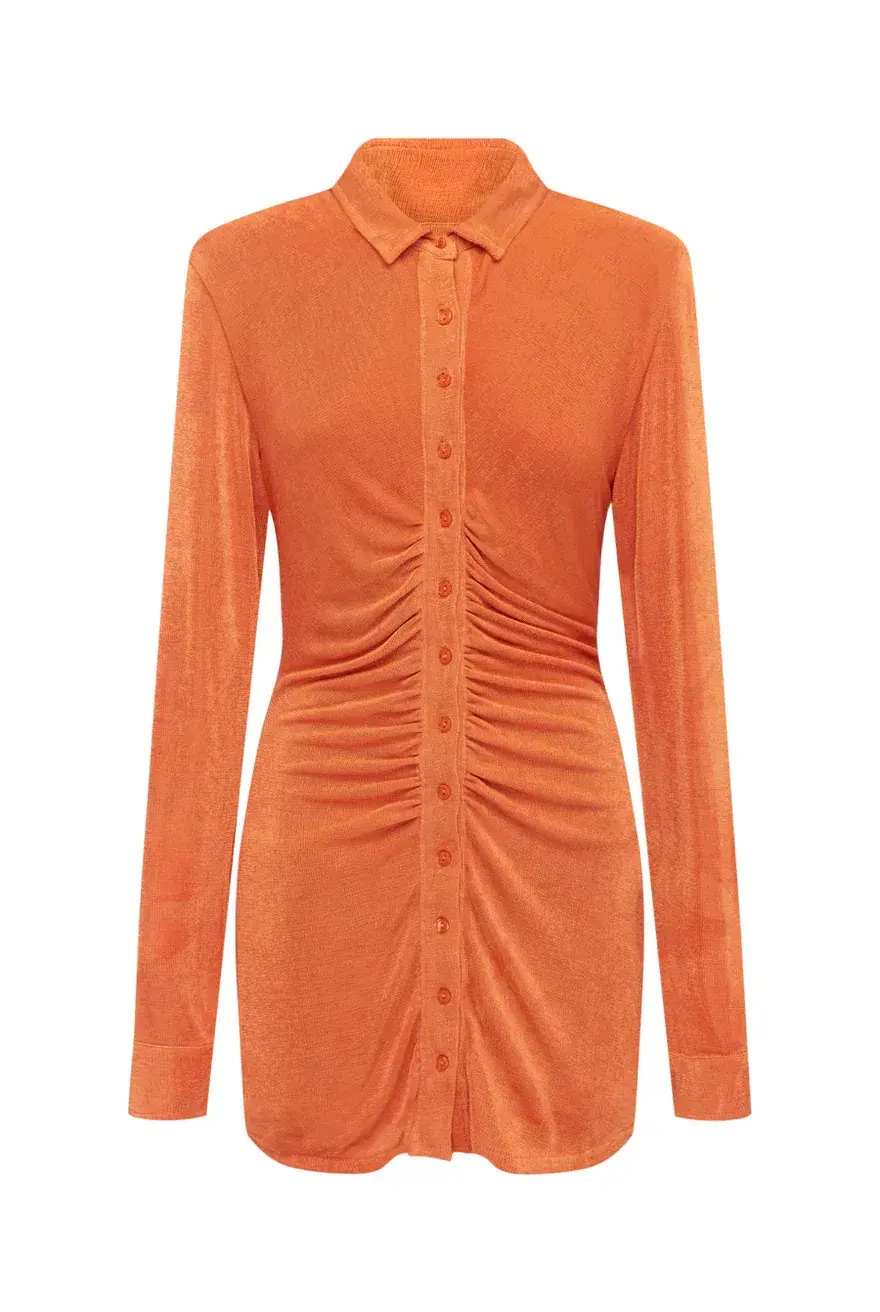 With Jean Andy Dress Orange Size AU 6 for rent on The Volte - main image