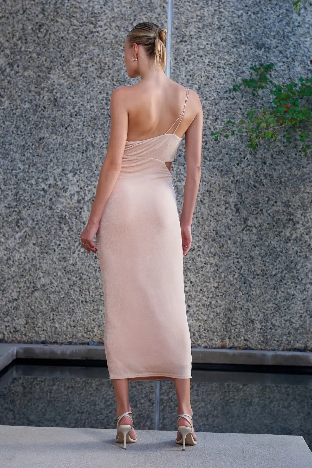 MISHA Bernette Midi Dress in Rose Nude Size 6/XS - Image 2