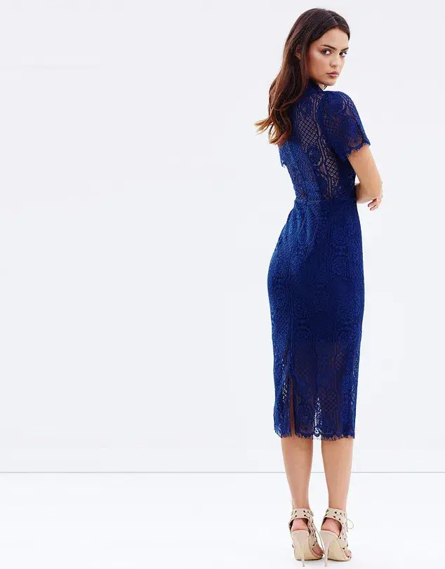 Mossman Making The Connection Midi Dress Blue Size 10 - Image 2