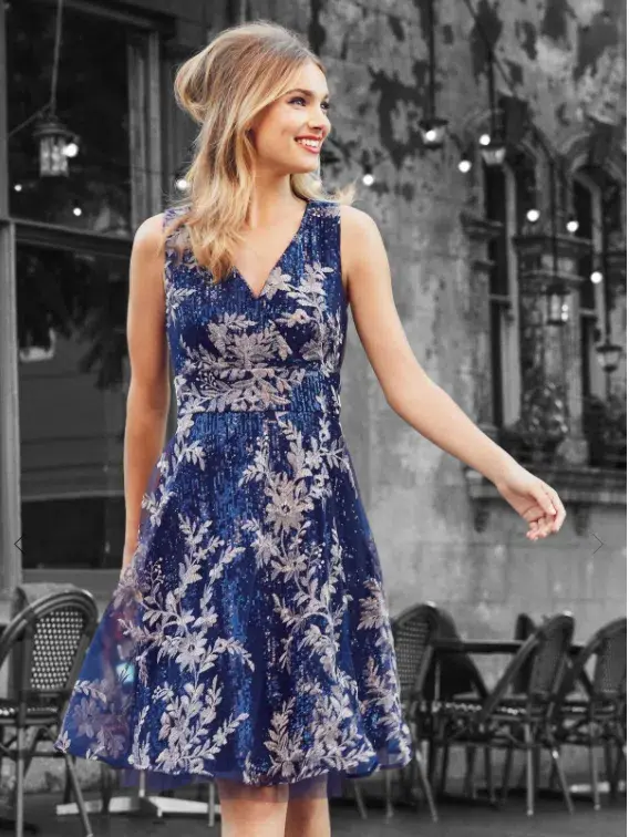 Review You're A Star Dress Sequin Size 8 for rent on The Volte - main image