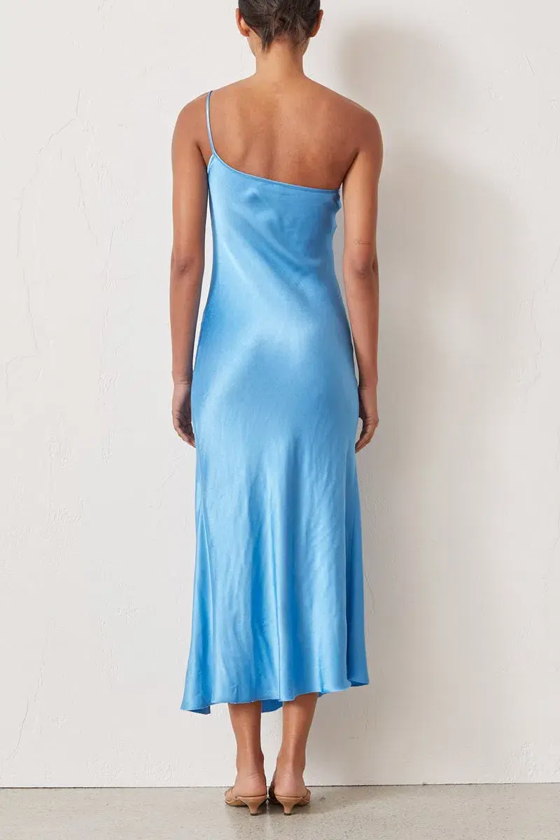 Bec and Bridge Frederic Asymmetrical Midi Dress Blue Size 8 - Image 2