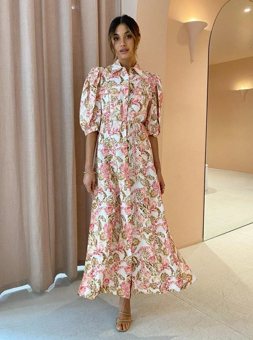 Significant Other Deanna Maxi Dress Print Size 6 - Image 1
