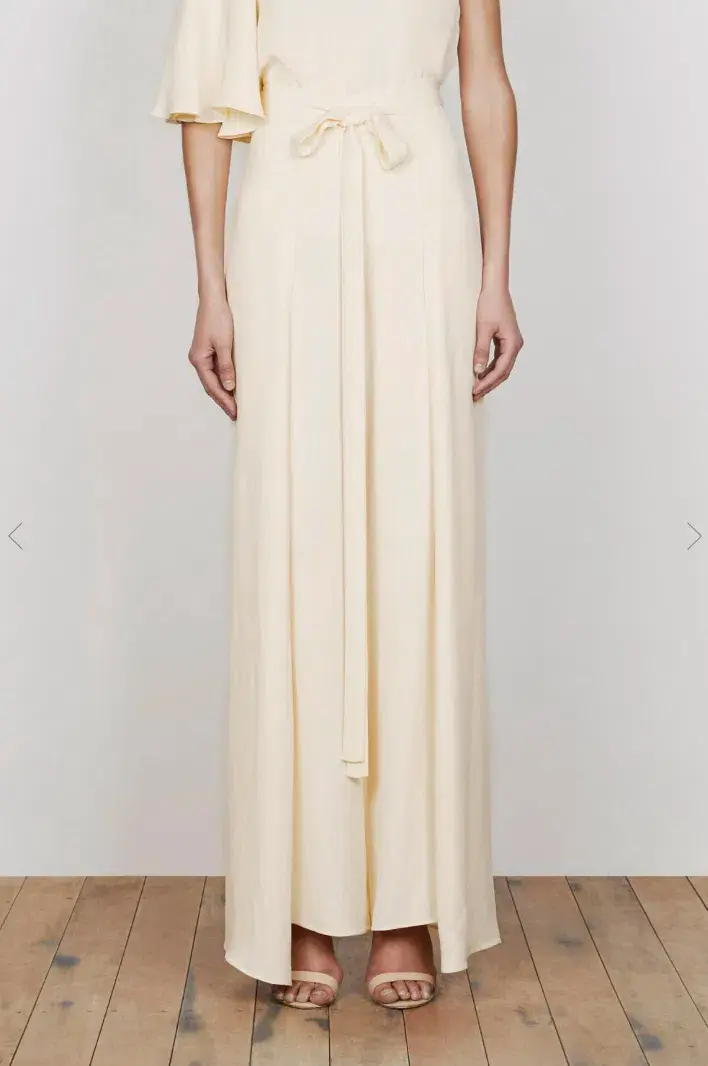 Shona Joy Lautner One Shoulder Top and Palazzo Pants Set Cream Size 8 - Image 5