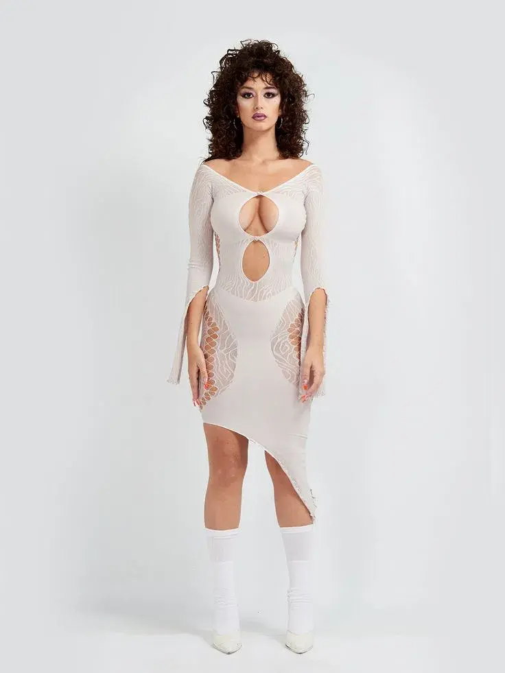 Poster Girl Charlotte Dress in Bone White Size 10 - Image 3