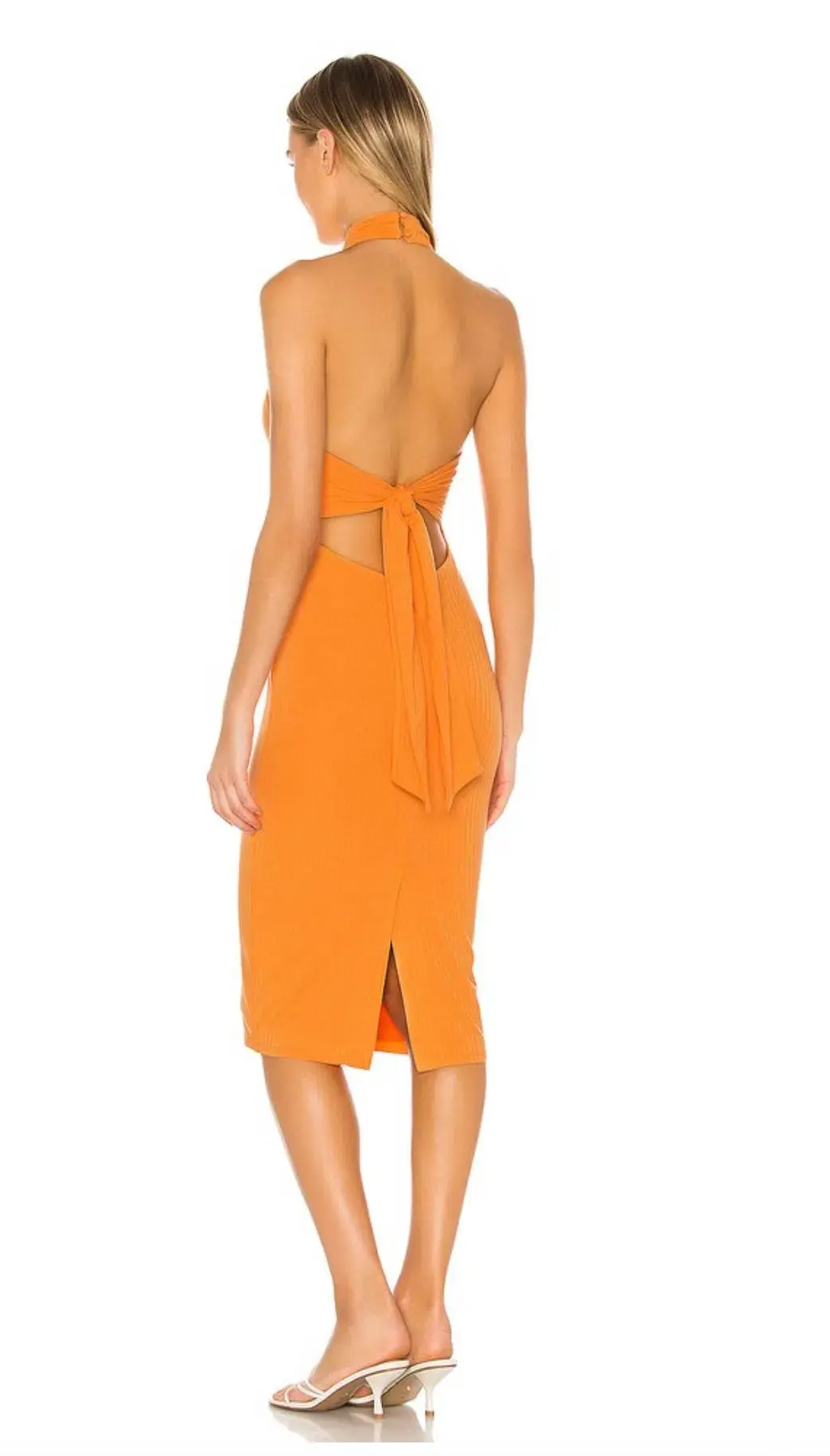 Lovers and Friends Knox Midi Dress Orange Size 10 - Image 2