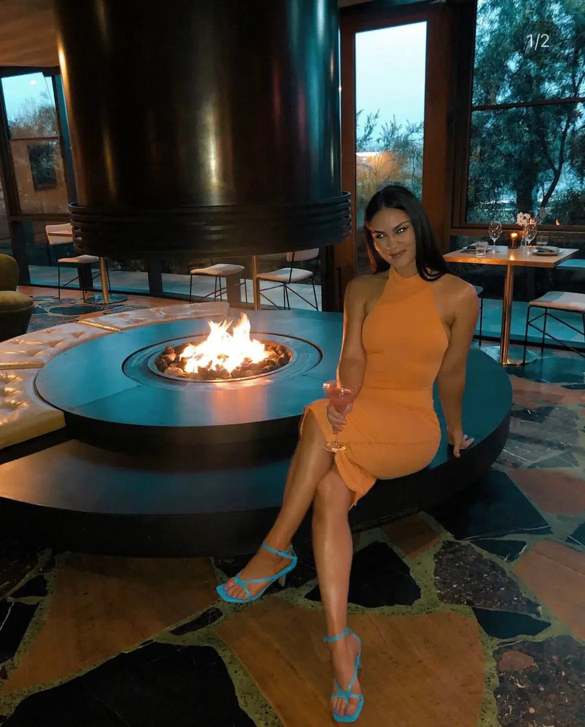 Lovers and Friends Knox Midi Dress Orange Size 10 - Image 3