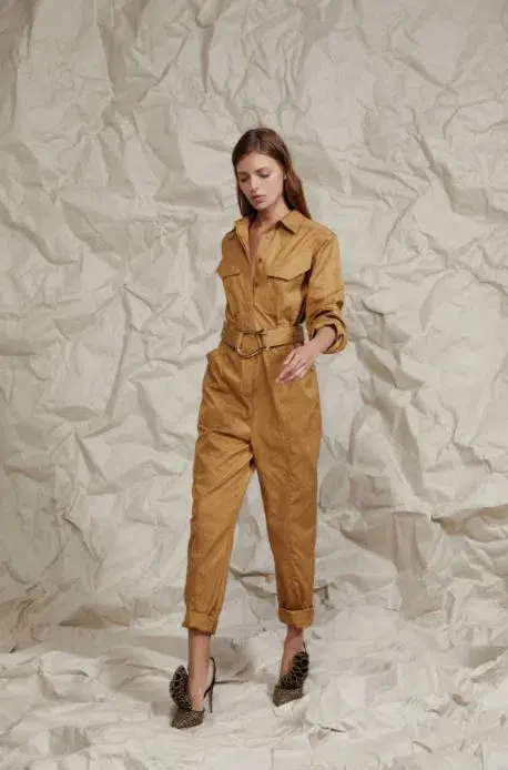 Acler Battan Boiler Jumpsuit Brown Size 6 - Image 3
