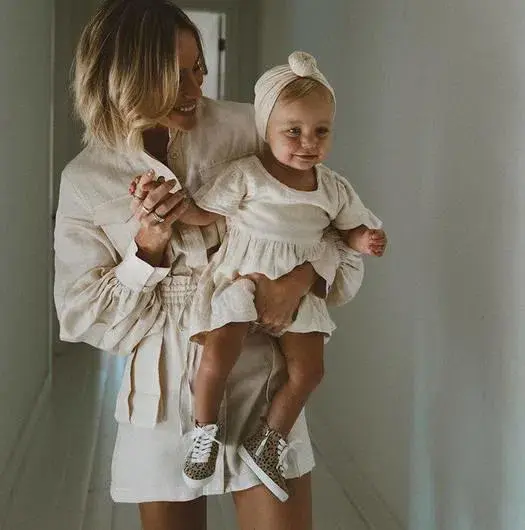 Shona Joy Ellington Linen Balloon Sleeve Mini Dress Cream Size 8 for rent on The Volte - main image