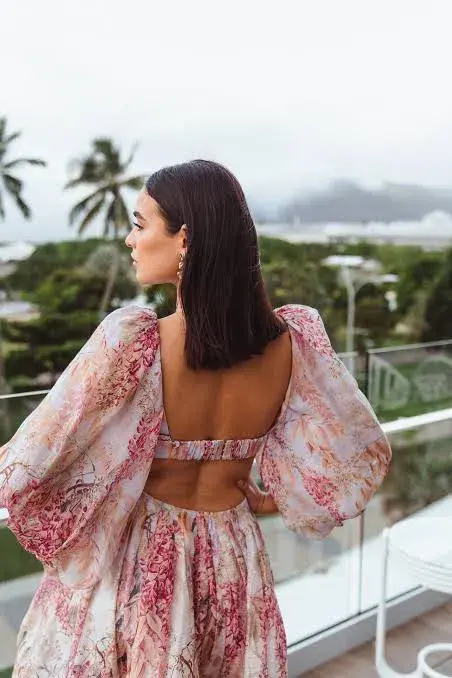 Zimmermann Botanica Bralette Mini Dress Milettia Floral Print Size 8 - Image 4