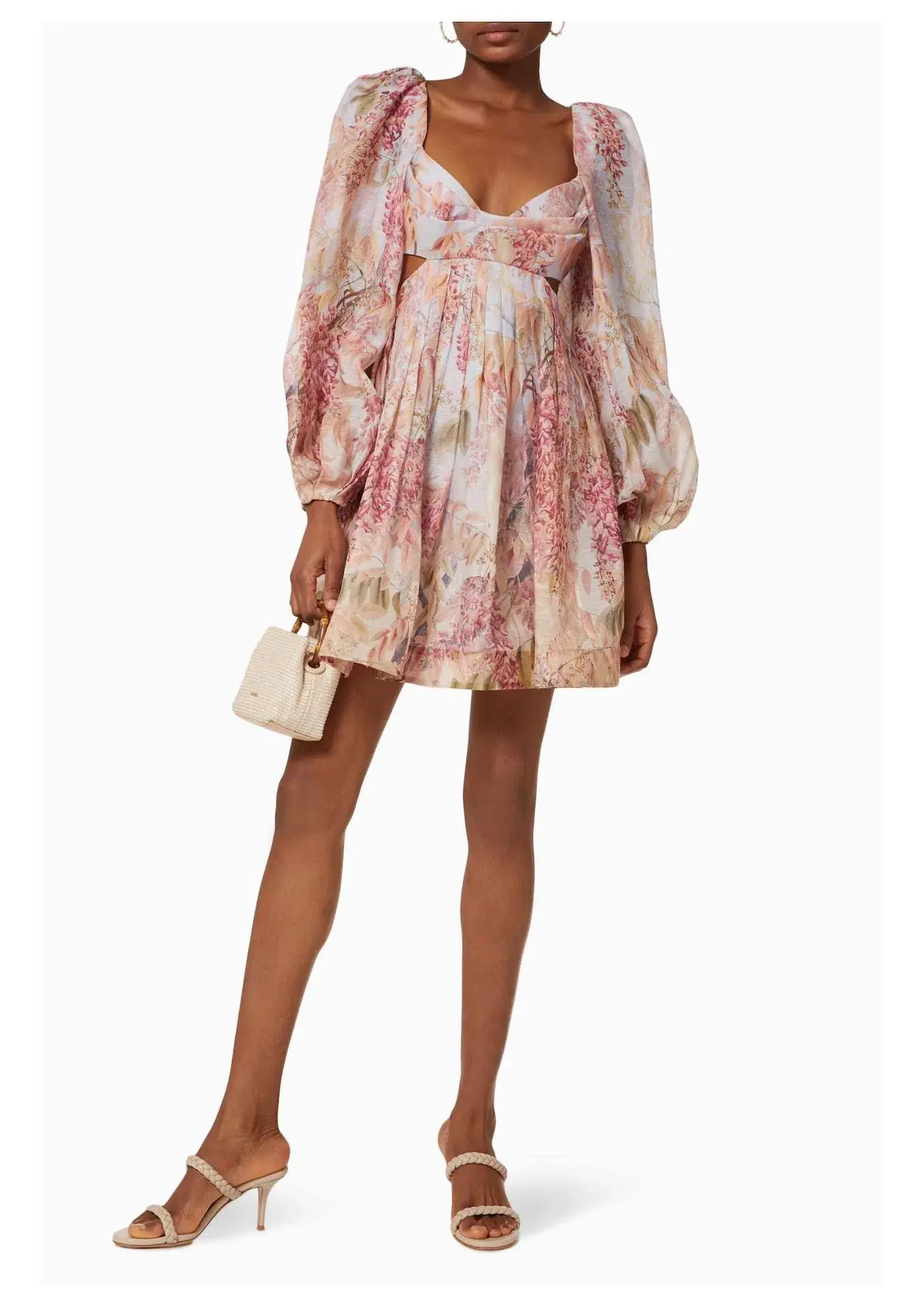 Zimmermann Botanica Bralette Mini Dress Milettia Floral Print Size 8 - Image 1