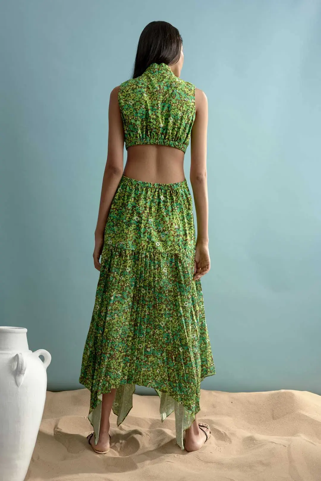 Alemais Phyllis Twist Front Pleat Dress Print Size 12 - Image 2