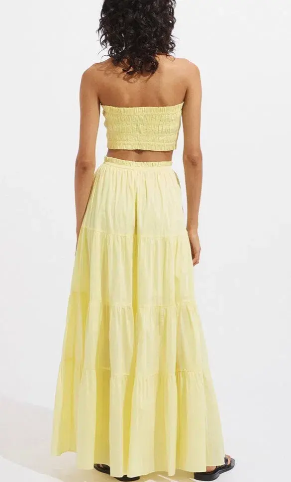 Steele Paradise Crop and Parasol Skirt Set in Neon Yellow Size 10 - Image 2