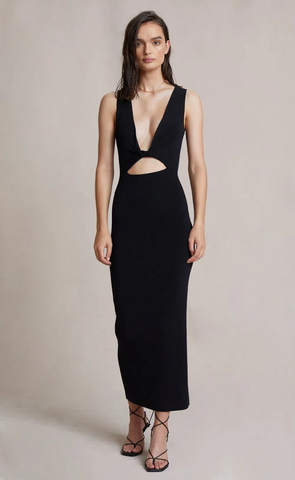 Bec & Bridge Sorbet Summer Midi Dress Black Size 6 for rent on The Volte - main image