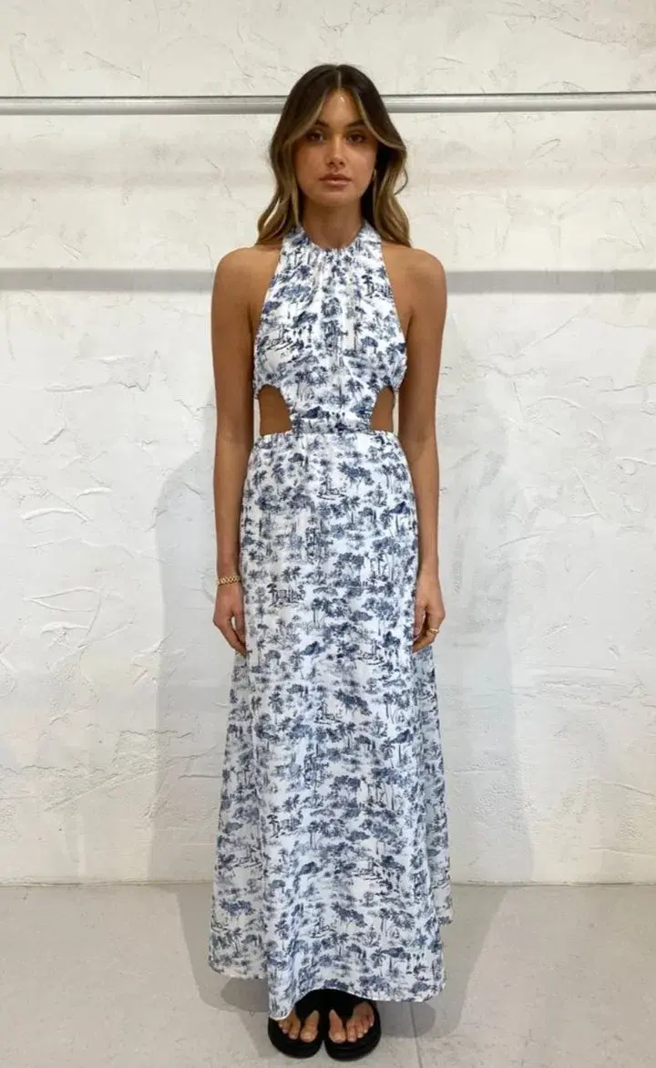 Sir the Label Dimitri Open Back Dress Print Size 6 - Image 4