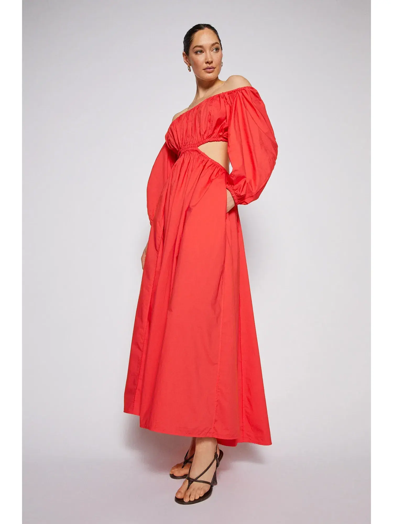 Scanlan Theodore Parachute Cotton Gather Dress Poppy Size AU 10 - Image 3