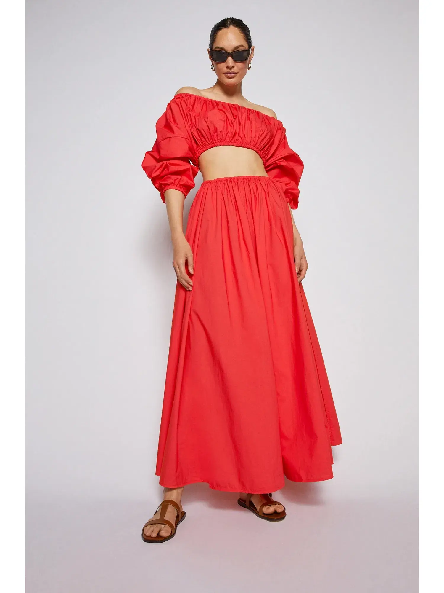 Scanlan Theodore Parachute Cotton Gather Dress Poppy Size AU 10 - Image 1
