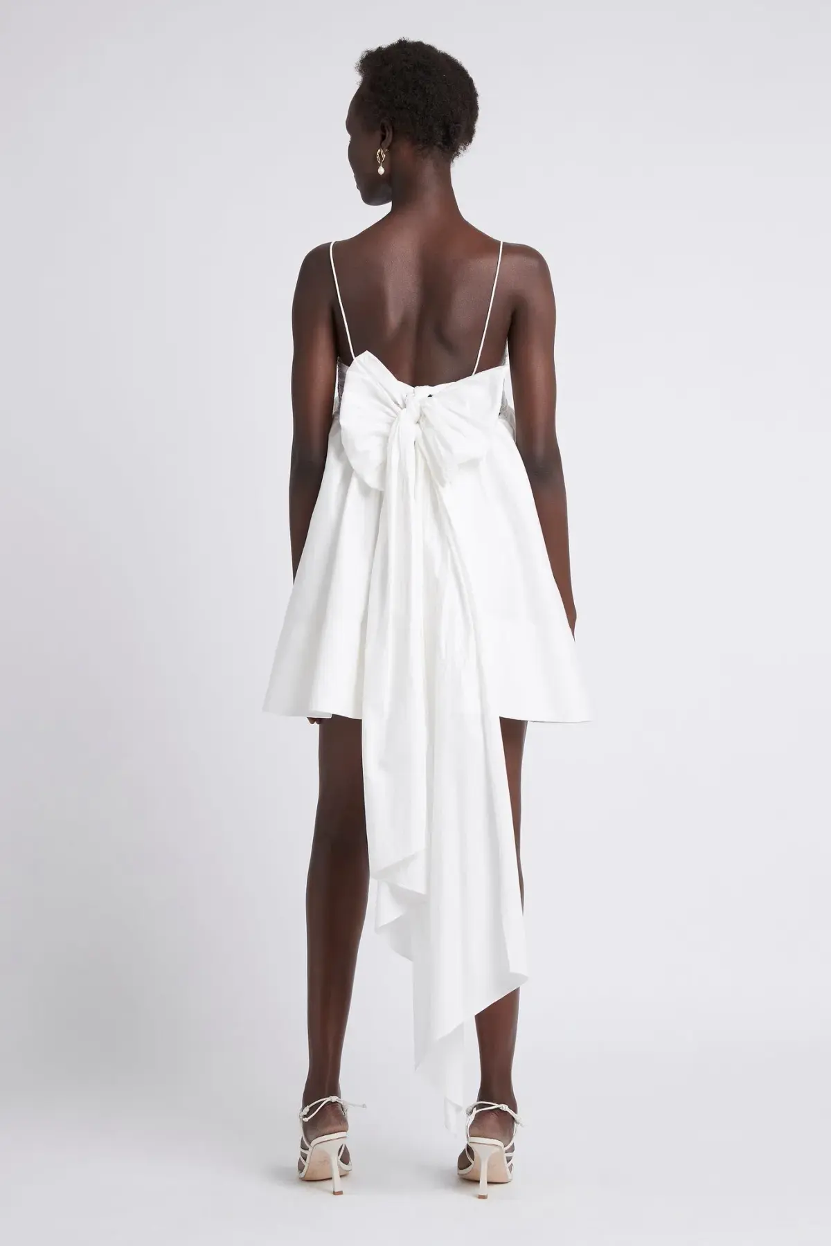 Aje Cantina Bow Back Mini Dress Ivory Size 4 - Image 3