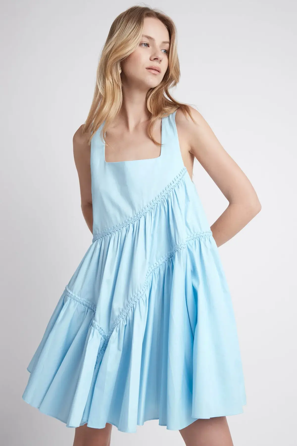 Aje Casabianca Sleeveless Braided Dress Blue Size 4 - Image 2