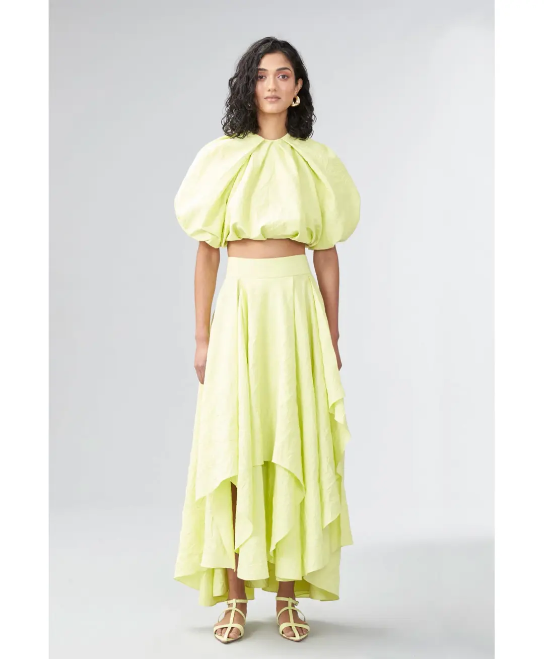 Ginger & Smart Euphoria Top & Skirt Set Citron Size 10 for rent on The Volte - main image