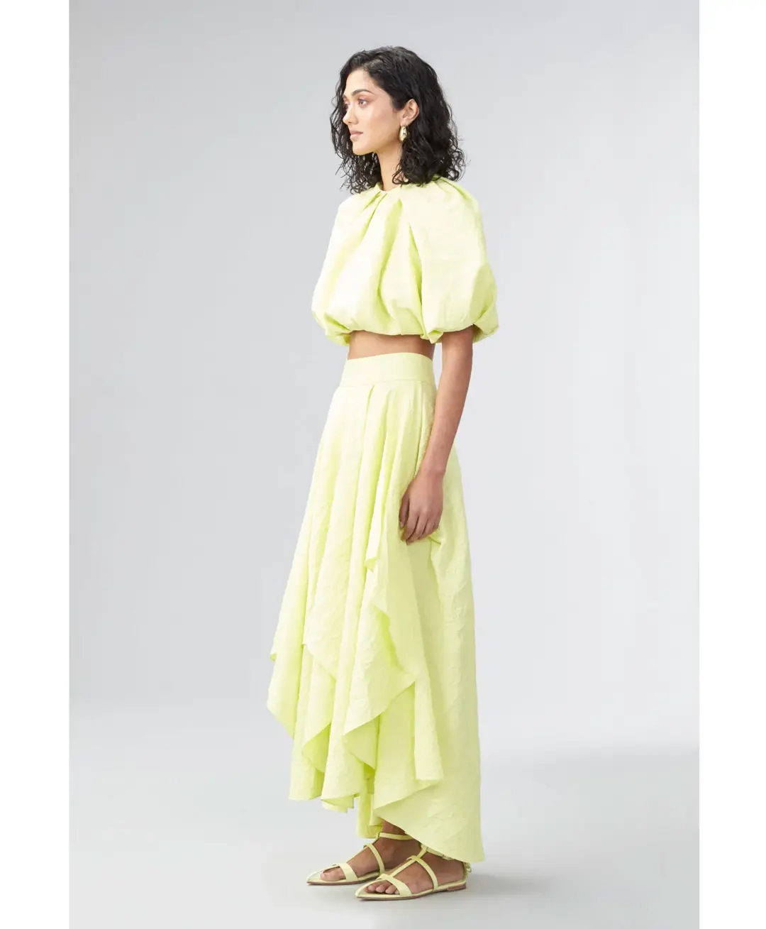 Ginger & Smart Euphoria Top & Skirt Set Citron Size 10 for rent on The Volte - main image