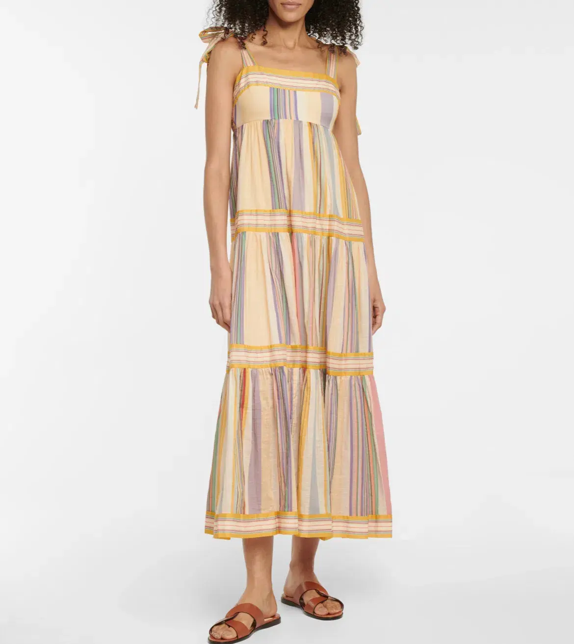 Zimmermann Mae Striped Cotton Maxi Dress Print Size 6 - Image 1