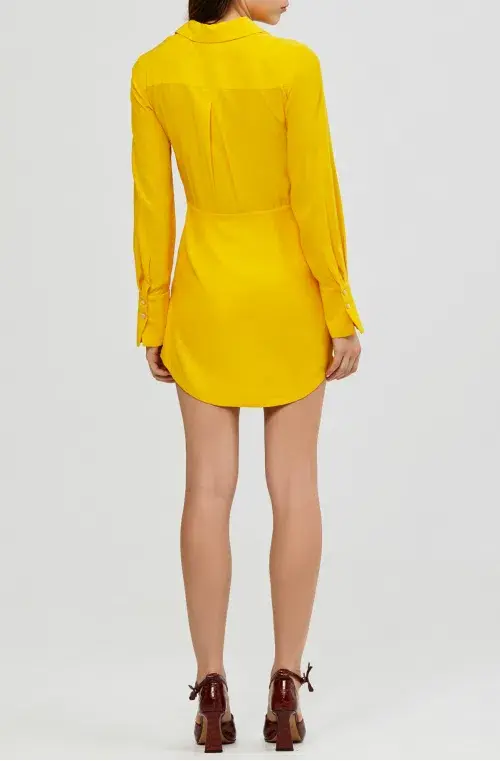 Acler Almer Shirt Dress Yellow Size 8 for rent on The Volte - main image