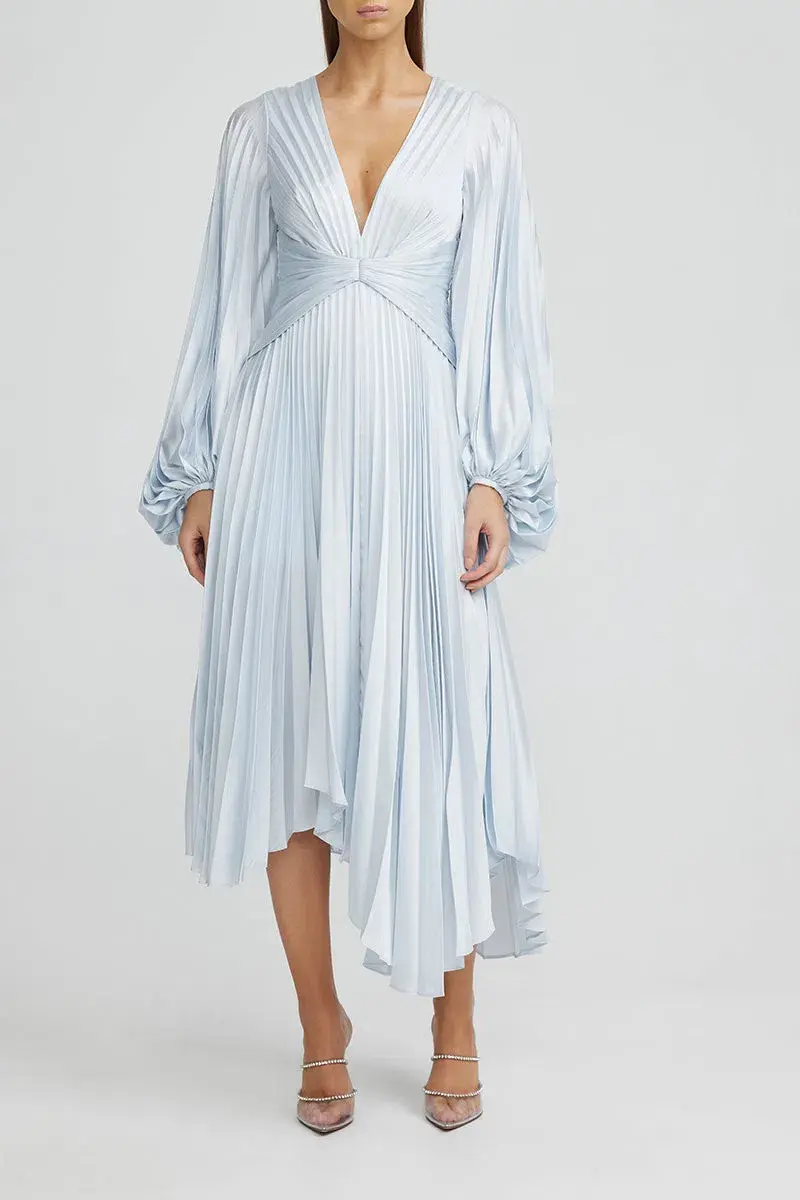 Acler - Palms Dress Sky Blue - Size 8 - Image 3